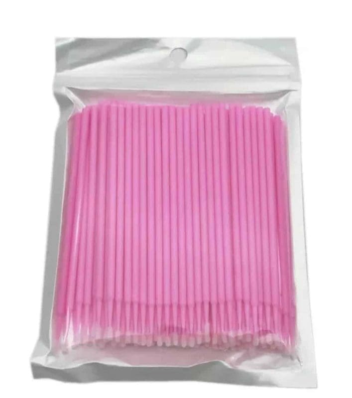Set 100 microbrushuri punga roz
