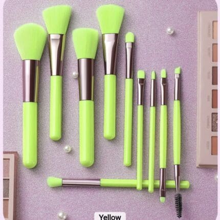 Set 10 pensule machiaj profesionale Yellow