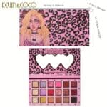 paleta de farduri kevin coco 18 nuante imprimeu leopard print roz oglinda interioara dreptunghiulara 6523fafe1f3b0