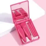 rouge red boxed makeup brush set brush set with mirror multifunctional powder brush blush brush mirror box beauty makeup main 658066b6c406a