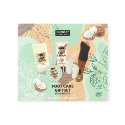 Sence Collection set cadou pentru ingrijirea picioarelor Crema+Scrub+Bomba+Sosete+Pila 2x100+2x30g 20456
