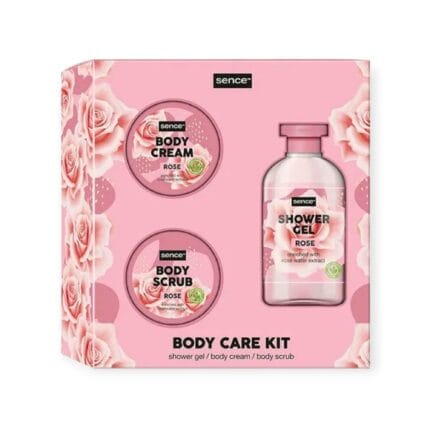 Sense Collection caseta femei gel de dus+crema corp+scrub 166 ml+2x65 ml Rose 23330