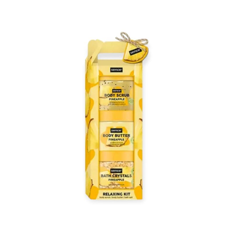 Sense Collection caseta femei sare de baie+unt de corp+scrub 150gr+2x150ml Pineapple