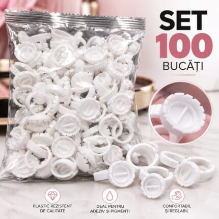 inele floricica albe set 100 buc