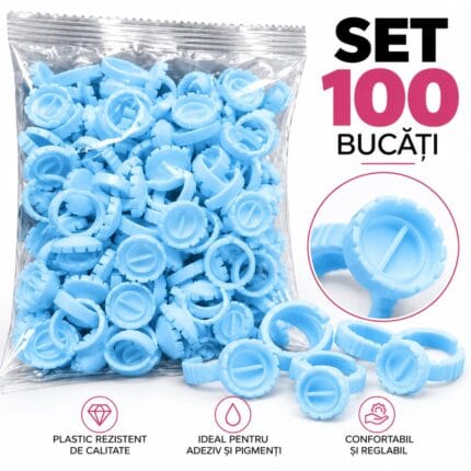 inele rotunde albastre set 100 buc